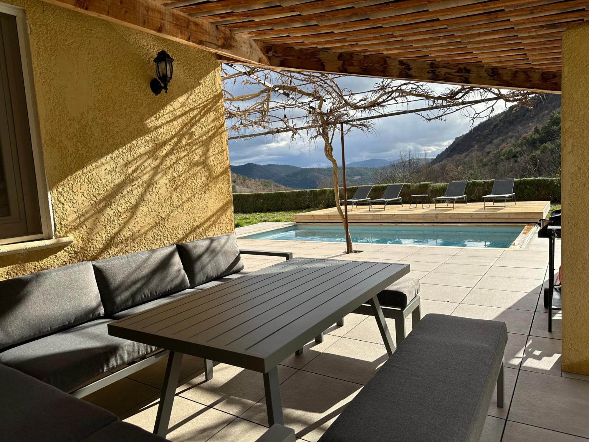 Estive des Angelettes Piscine chauffée Sauna Saint-Ferréol-Trente Extérieur photo
