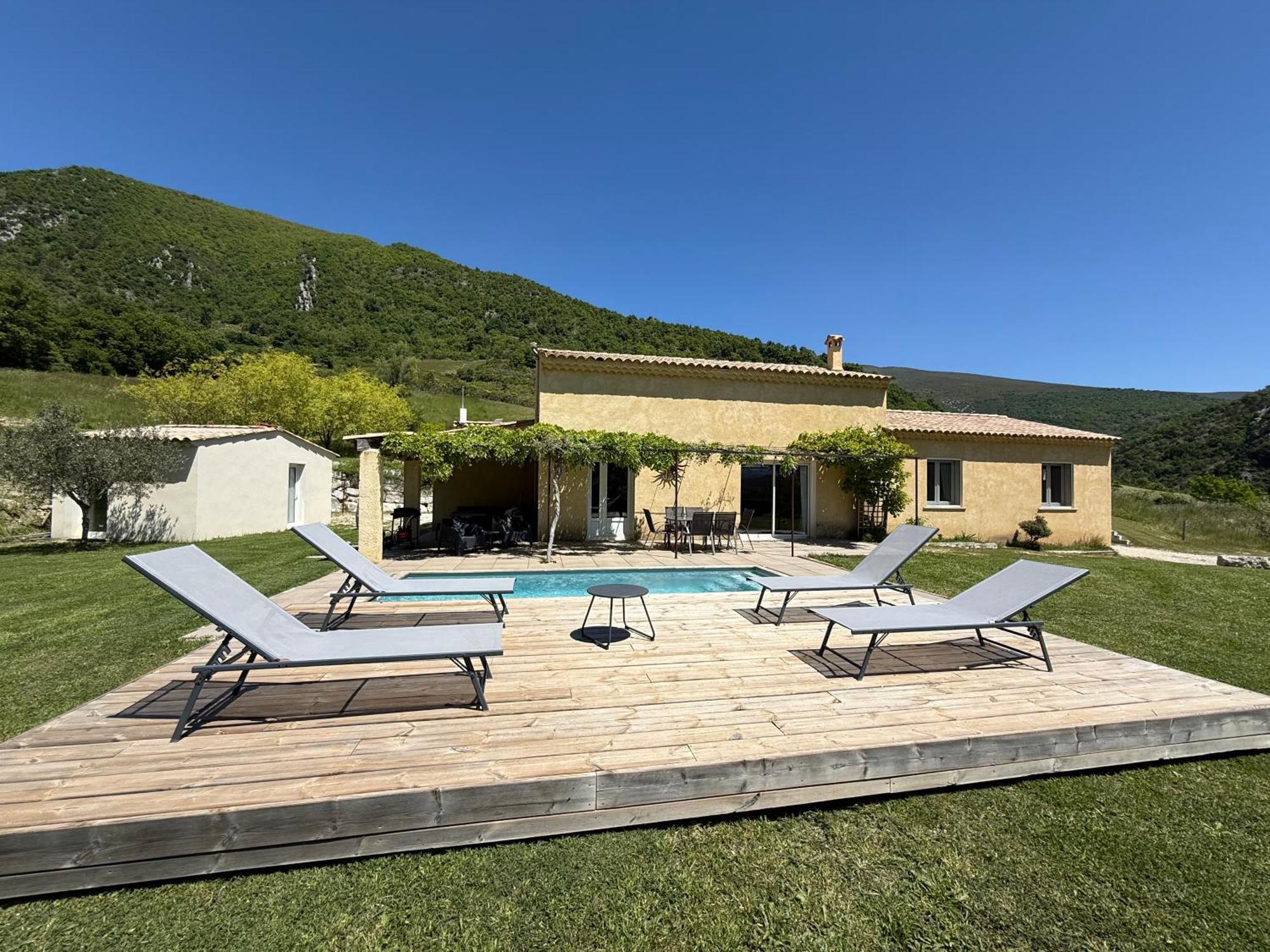 Estive des Angelettes Piscine chauffée Sauna Saint-Ferréol-Trente Extérieur photo
